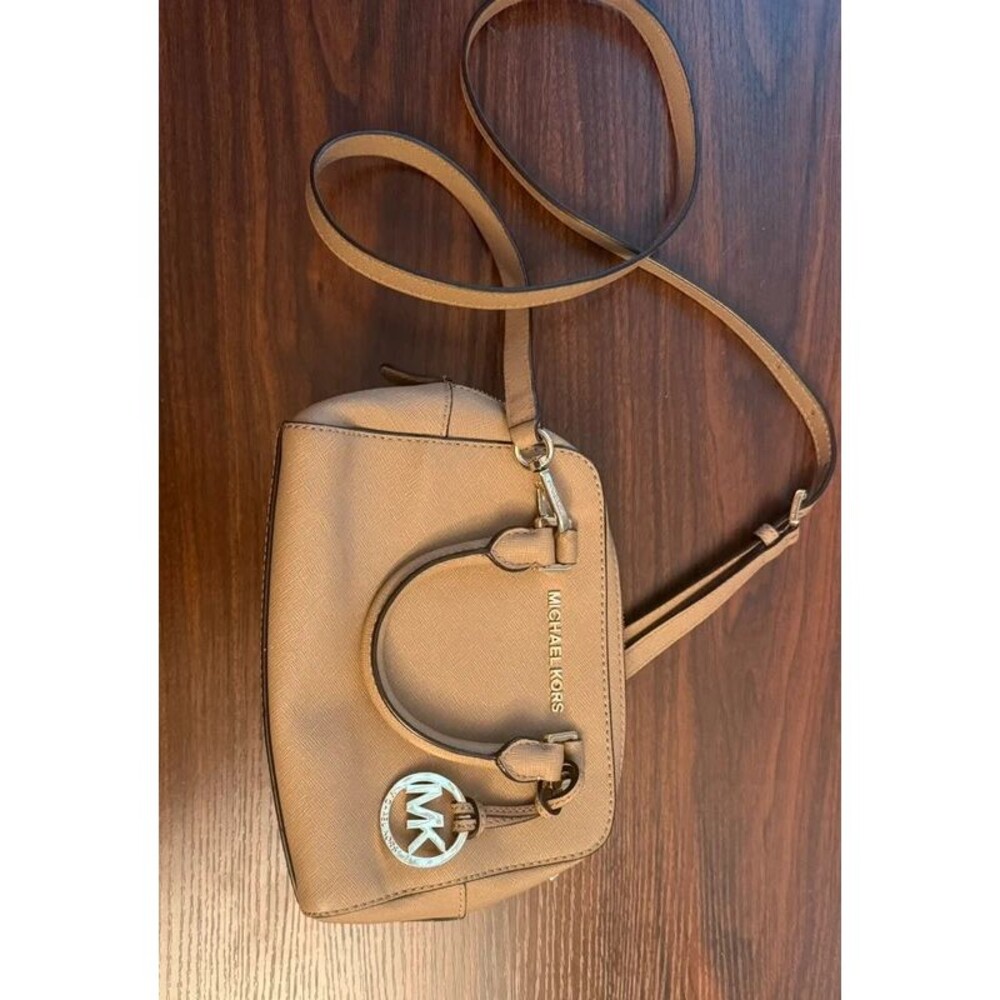 Michael Kors Tan Mini Satchel Crossbody Bag